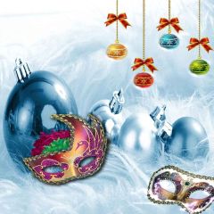 Chrismas Costume Ball Photography Scenery Backdrop Christmas Theme Banner MNH-278