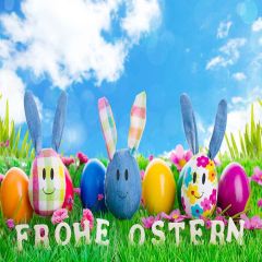 Cute Easter Egg Photography Scenery Backdrop Festival Celebration Theme Banner MNH-279