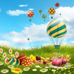Lovely Easter Photography Scenery Backdrop Festival Celebration Theme Banner MNH-286