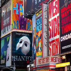 New York Landscape Photography Scenery Backdrop Streetscape Theme Banner MNH-341