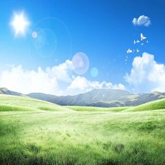 Beautiful Mountains Photography Scenery Backdrop Nature Theme Banner MNH-345