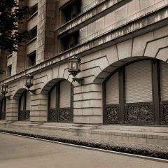 Retro Landscape Photography Scenery Backdrop Streetscape Theme Banner MNH-346