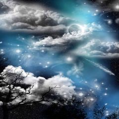 Shiny Star Photography Scenery Backdrop Cosmic Space Theme Banner MNH-356