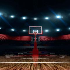 Basketball Court Photography Scenery Backdrop Sports Theme Banner MNH-378