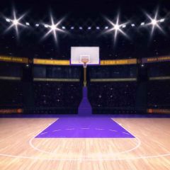 Basketball Court Photography Scenery Backdrop Sports Theme Banner MNH-379