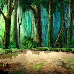 Fantastic Forest Photography Scenery Backdrop Forest Theme Banner MNH-386