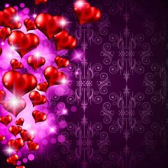 Romantic Heart Shape Photography Scenery Backdrop Love Theme Banner MNH-388