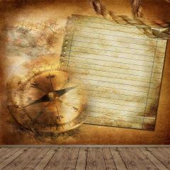 Retro Clock Photography Scenery Backdrop Festival Celebration Theme Banner MNH-389