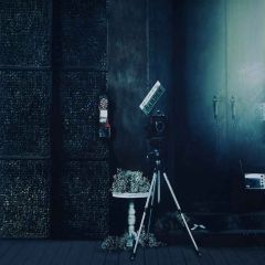 Retro Camera Photography Scenery Backdrop Retro Nostalgia Theme Banner MNH-395