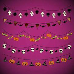Halloween Decoration Photography Scenery Backdrop Halloween Theme Banner MNH-423