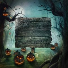 Spooky Forest Photography Scenery Backdrop Halloween Theme Banner MNH-437