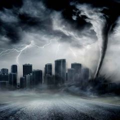 Tornado Photography Scenery Backdrop Halloween Theme Banner MNH-438