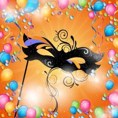 Shining Mask Photography Scenery Backdrop Masquerade Theme Banner MNH-454