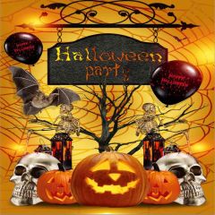 Halloween Party Photography Scenery Backdrop Halloween Theme Banner MNH-470