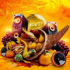 Autumn Vegetables Photography Scenery Backdrop Halloween Theme Banner MNH-471