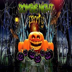 Zombie Night Photography Scenery Backdrop Halloween Theme Banner MNH-474