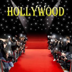 Hollywood Star Take Photos Red Carpet Photography Scenery Backdrop Stage Carpet Theme Banner MNH-691