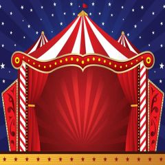 Stage Curtain Star Sky Photography Scenery Backdrop Circus Show Theme Banner MNH-699