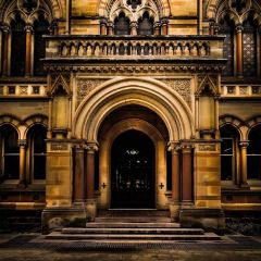 Arch Stairs Floor Photography Scenery Backdrop Arches or Pillars Theme Banner MNH-705