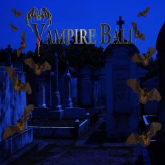 Black Tomb Ball Bat Photography Scenery Backdrop Cartoon Theme Banner MNH-721