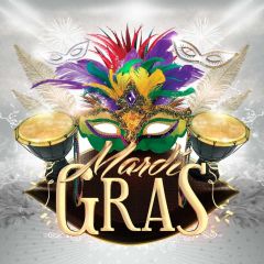 Mask Fur Light Sunshine Photography Scenery Backdrop Masquerade Theme Banner MNH-730