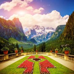 Hill Cloud Photography Scenery Backdrop Nature Theme Banner MNH-764