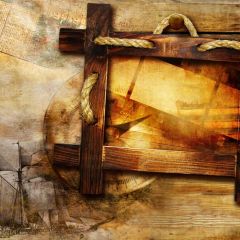 Strip Log Photography Scenery Backdrop Abstract Art Theme Banner MNH-767