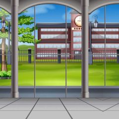 Tree Grass Photography Scenery Backdrop Streetscape Theme Banner MNH-773