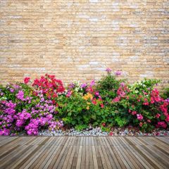 Flower Floor Wall Photography Scenery Backdrop Flowers Theme Banner MNH-780