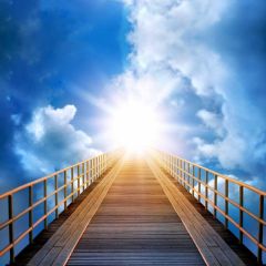 Light Bridge Cloud Photography Scenery Backdrop Nature Theme Banner MNH-784