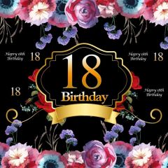 Birthday Flower Photography Scenery Backdrop Birthday Party Theme Banner MNH-787