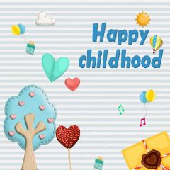 Tree Heart Photography Scenery Backdrop Cartoon Theme Banner MNH-789