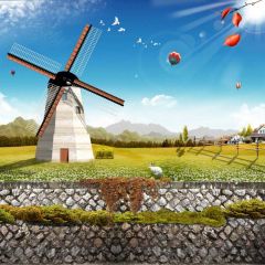 Sky Grass Photography Scenery Backdrop Nature Theme Banner MNH-795