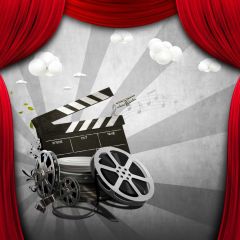 Curtain Film Photography Scenery Backdrop Music Dance Theme Banner MNH-796