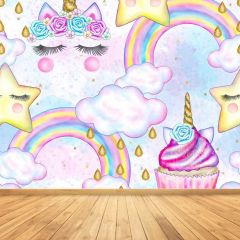 Star Rainbow Photography Scenery Backdrop Cartoon Theme Banner MNH-812