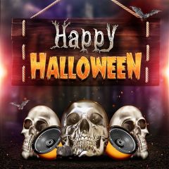 Halloween Ghost Skull Photography Scenery Backdrop Halloween Theme Banner MNH-823