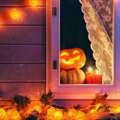 Halloween Lantern Photography Scenery Backdrop Halloween Theme Banner MNH-828