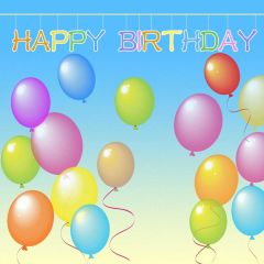 Birthday Ballon Photography Scenery Backdrop Birthday Party Theme Banner MNH-869