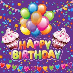 Flag Ballon Photography Scenery Backdrop Birthday Party Theme Banner MNH-876