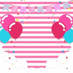 Birthday Ballon Photography Scenery Backdrop Birthday Party Theme Banner MNH-877