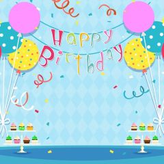 Birthday Ballon Photography Scenery Backdrop Birthday Party Theme Banner MNH-886