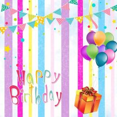 Birthday Ballon Photography Scenery Backdrop Birthday Party Theme Banner MNH-900