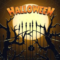 Halloween Ghost Photography Scenery Backdrop Halloween Theme Banner MNH-904