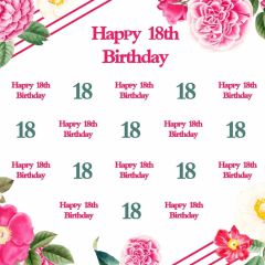 Birthday Flower Photography Scenery Backdrop Birthday Party Theme Banner MNH-906
