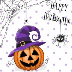 Halloween Pumpkin Lamp Photography Scenery Backdrop Halloween Theme Banner MNH-907