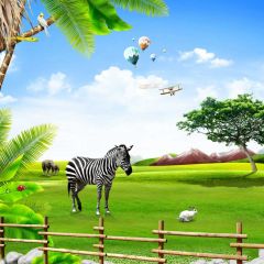 Grass Animal Photography Scenery Backdrop Nature Theme Banner MNH-916