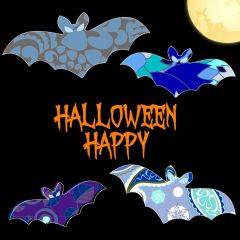 Bat Halloween Photography Scenery Backdrop Halloween Theme Banner MNH-925