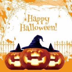 Pumpkin Lanterns Halloween Photography Scenery Backdrop Halloween Theme Banner MNH-934