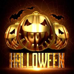 Pumpkin Halloween Photography Scenery Backdrop Halloween Theme Banner MNH-952