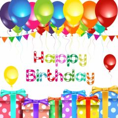 Balloon Gift Flag Photography Scenery Backdrop Birthday Party Theme Banner MNH-953